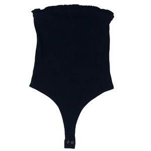 🤑 5/$25 Forever 21 Strapless Ribbed Black Bodysuit